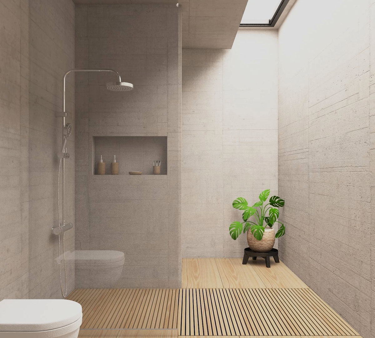 Modern Bathroom Interior Design 3D Scene Free C4D Models