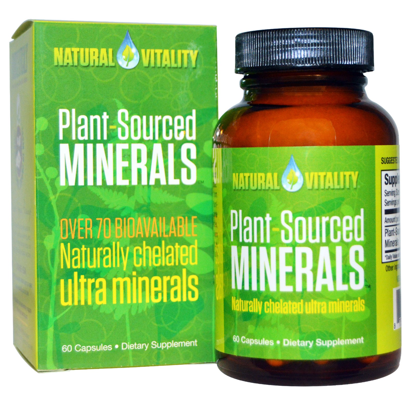 Natural Vitality Plant Sourced Minerals 60 Vegan Capsules
