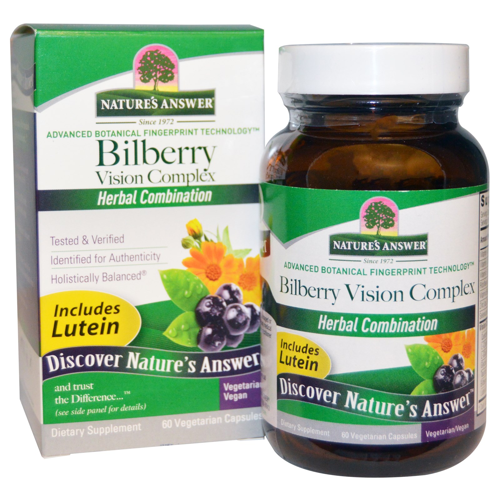 Nature’s Answer Bilberry Vision Complex Plus Lutein 60 Vegetarian