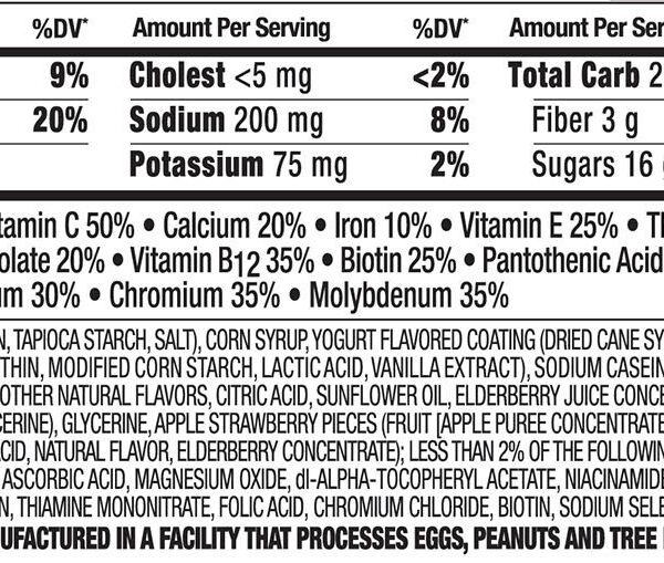 Zone Nutrition Bar Strawberry Yogurt Case of 12 1.76 oz