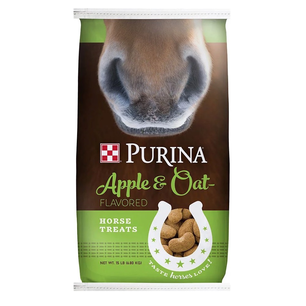 Purina Animal Nutrition Apple & Oat Flavored Horse Treats 15 lb Cornerstone For Natural