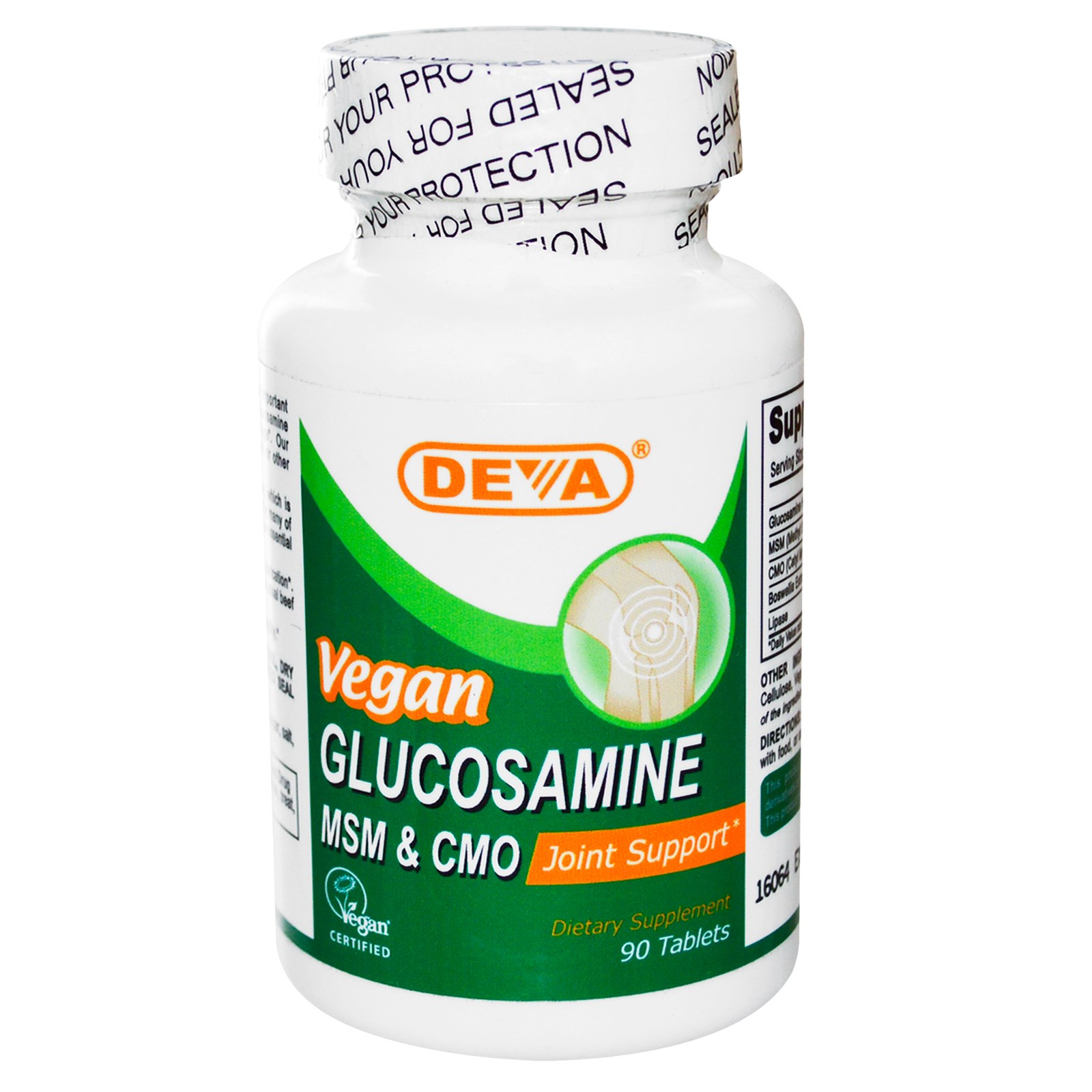 Deva Vegan Glucosamine MSM and CMO 90 Tablets Cornerstone For