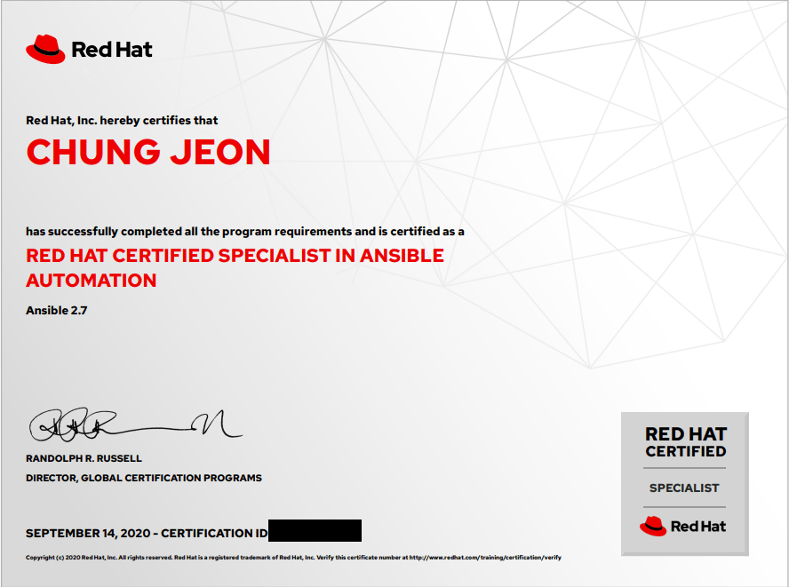 (EX407) Red Hat Certified Specialist in Ansible Automation Chlog