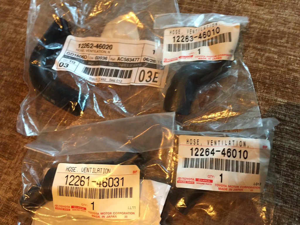 Orange 2JZ GTE Silicone Valve Cover Ventilation Hoses 1226446010 1226346010 Engines