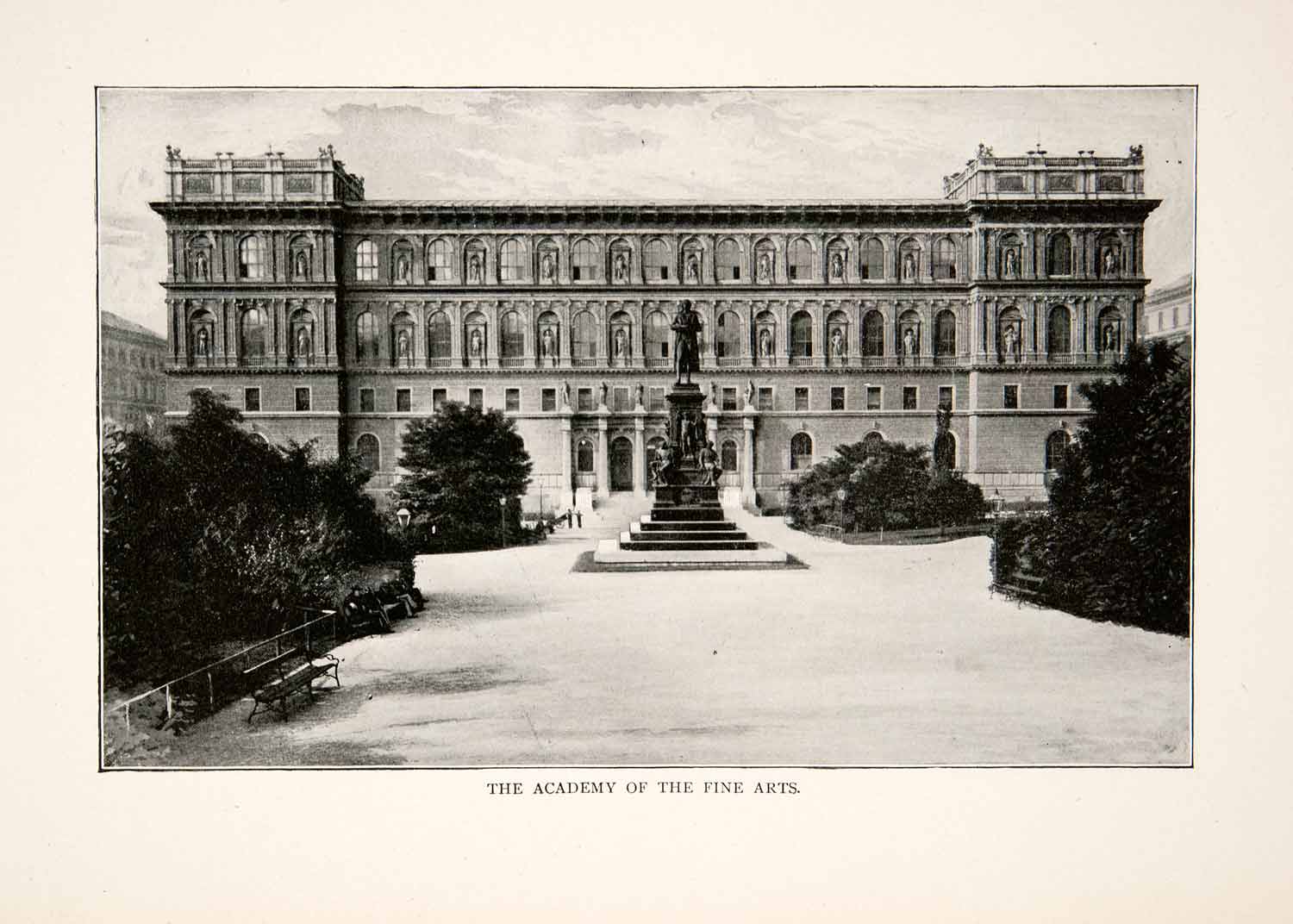 1902 Print Public Academy Fine Arts Vienna Austria