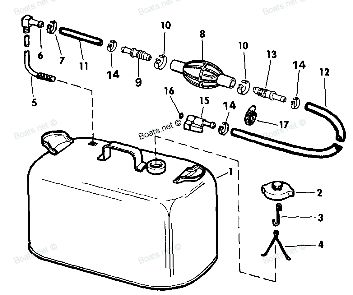 0392064 JOHNSON FUEL LINE ASSY.