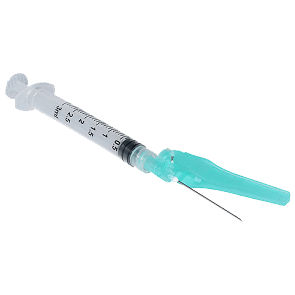 25G x 5/8" Syringe & Safety Needle Combo Box of 50 — C6.ca
