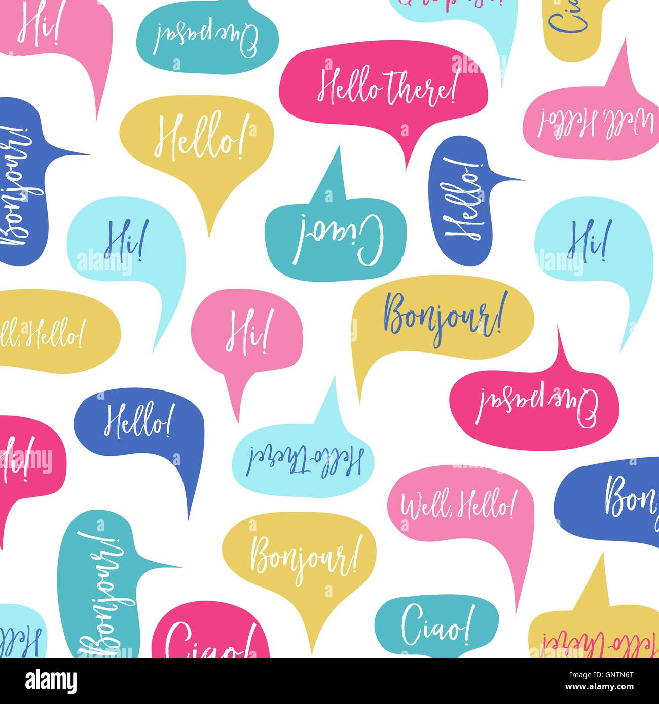 Speech bubbles with "Hello" on different languages Stock Vector Art Speech bubbles with "Hello" on different languages Stock Vector Art
