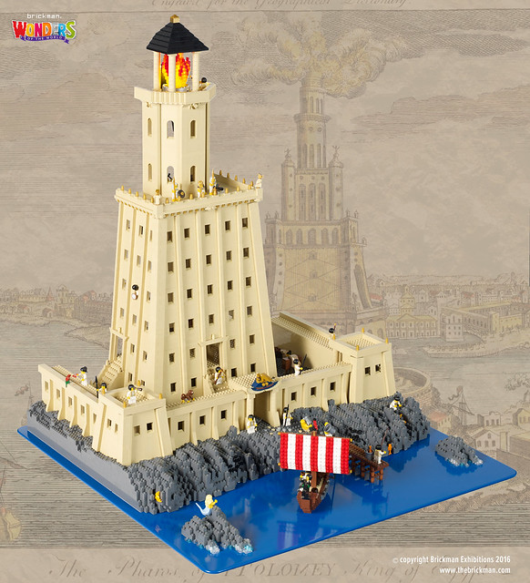 Himeji Castle, Lighthouse of Alexandria, and other Wonders in LEGO