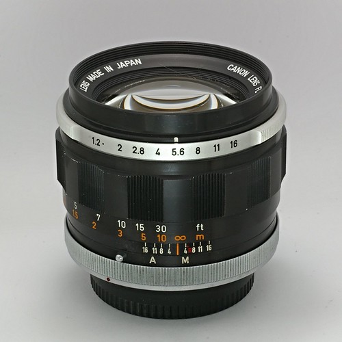 CANON LENS FL 55mm 11.2 64297 CANON LENS MADE IN JAPAN 中野写真機居酒屋の雑記
