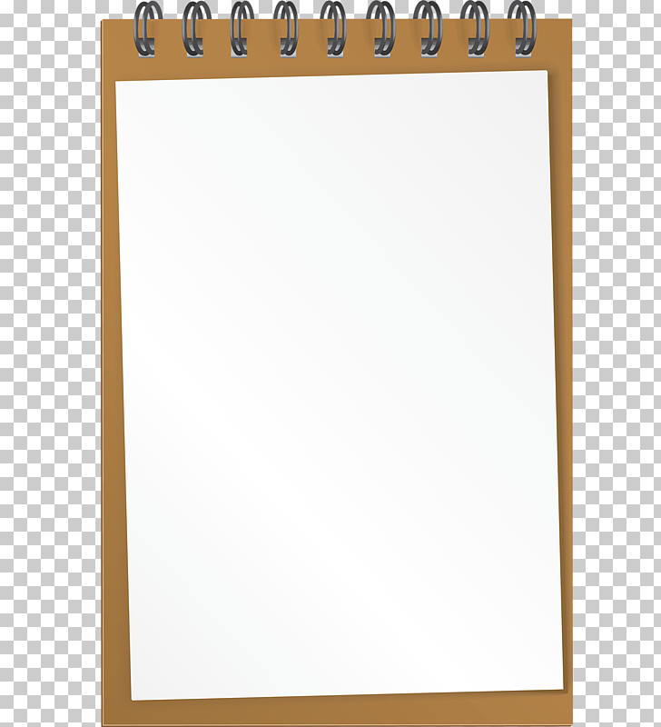 Paper Notepad++ Notebook, Book notepad, brown and white spiral pad