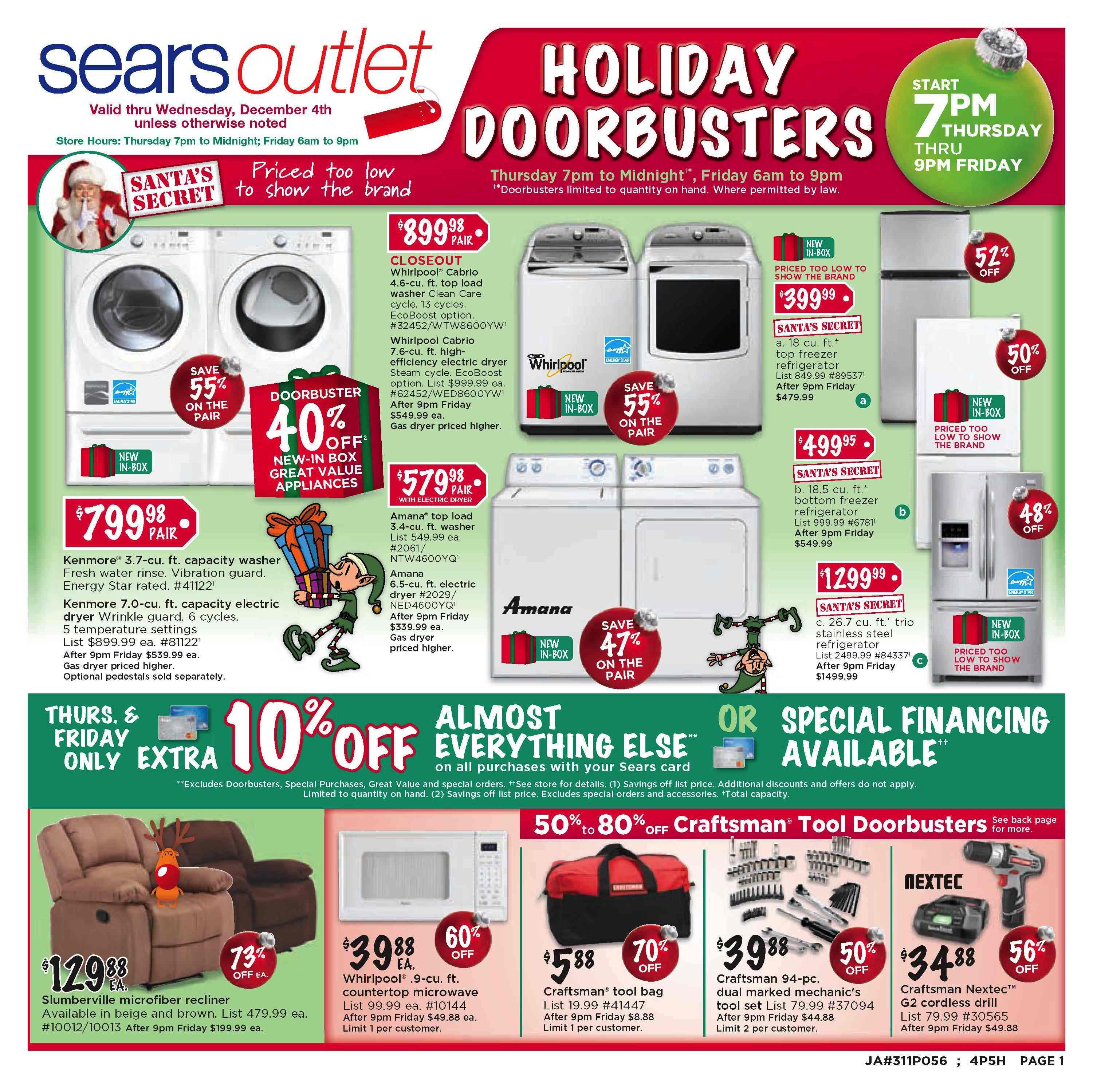 Sears Outlet Black Friday 2015 Sears Outlet Black Friday Deals, Ads & Sales