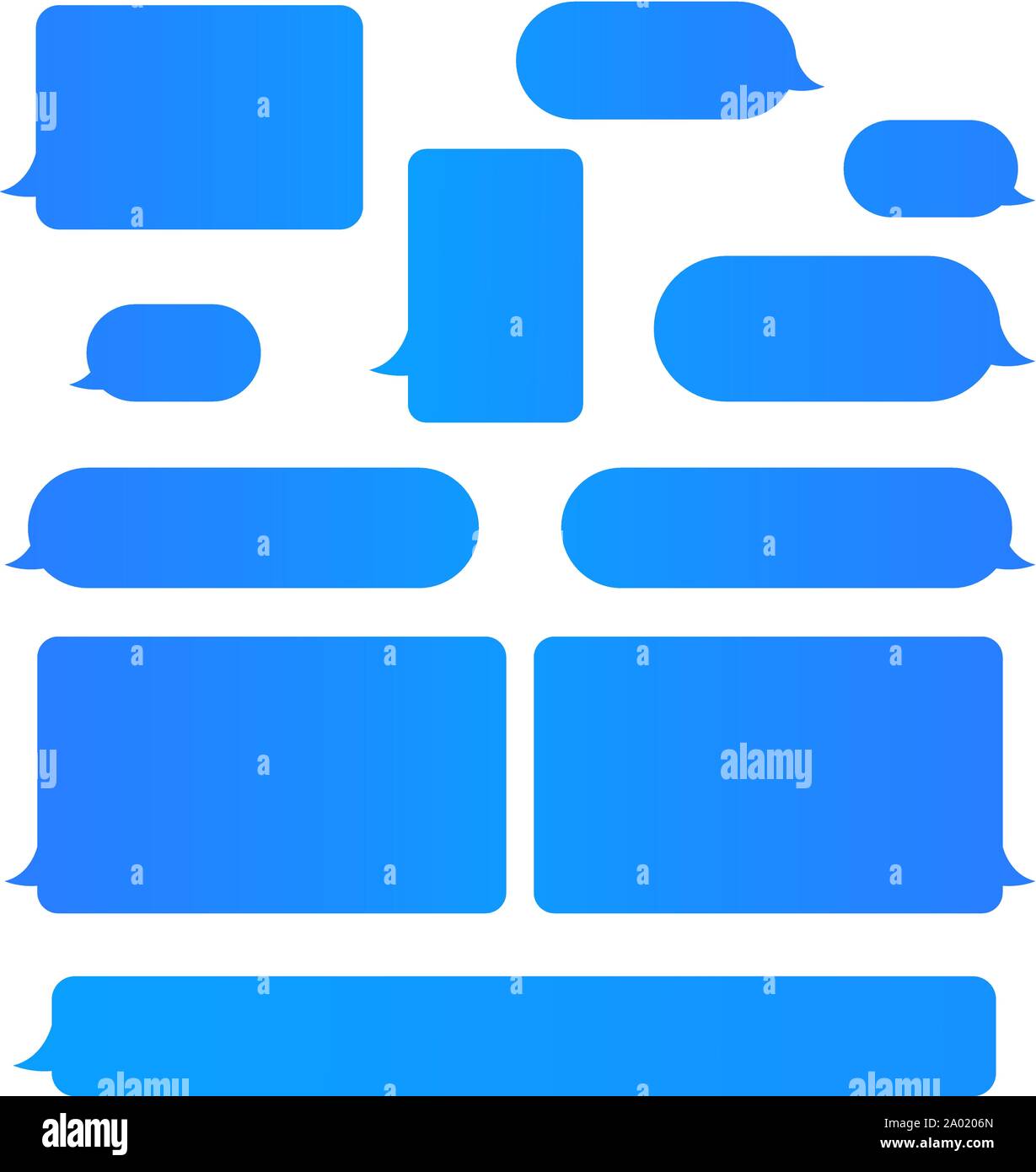 Flat blue messages bubbles icon Stock Vector Image & Art Alamy