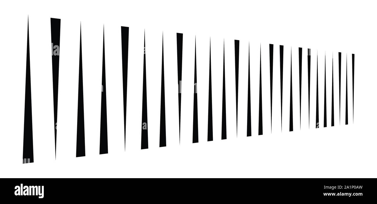 irregular (dashed, segmented) vertical lines in a row. 3d stripes in
