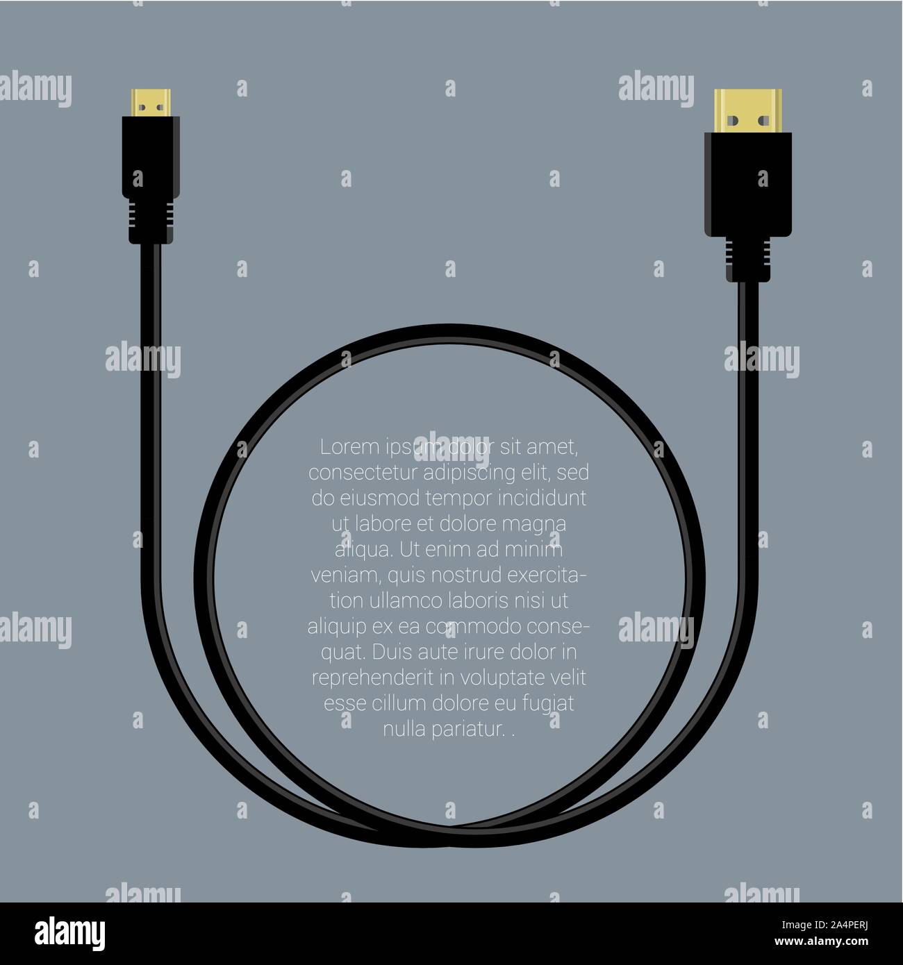 Hdmi data cable template Stock Vector Image & Art Alamy