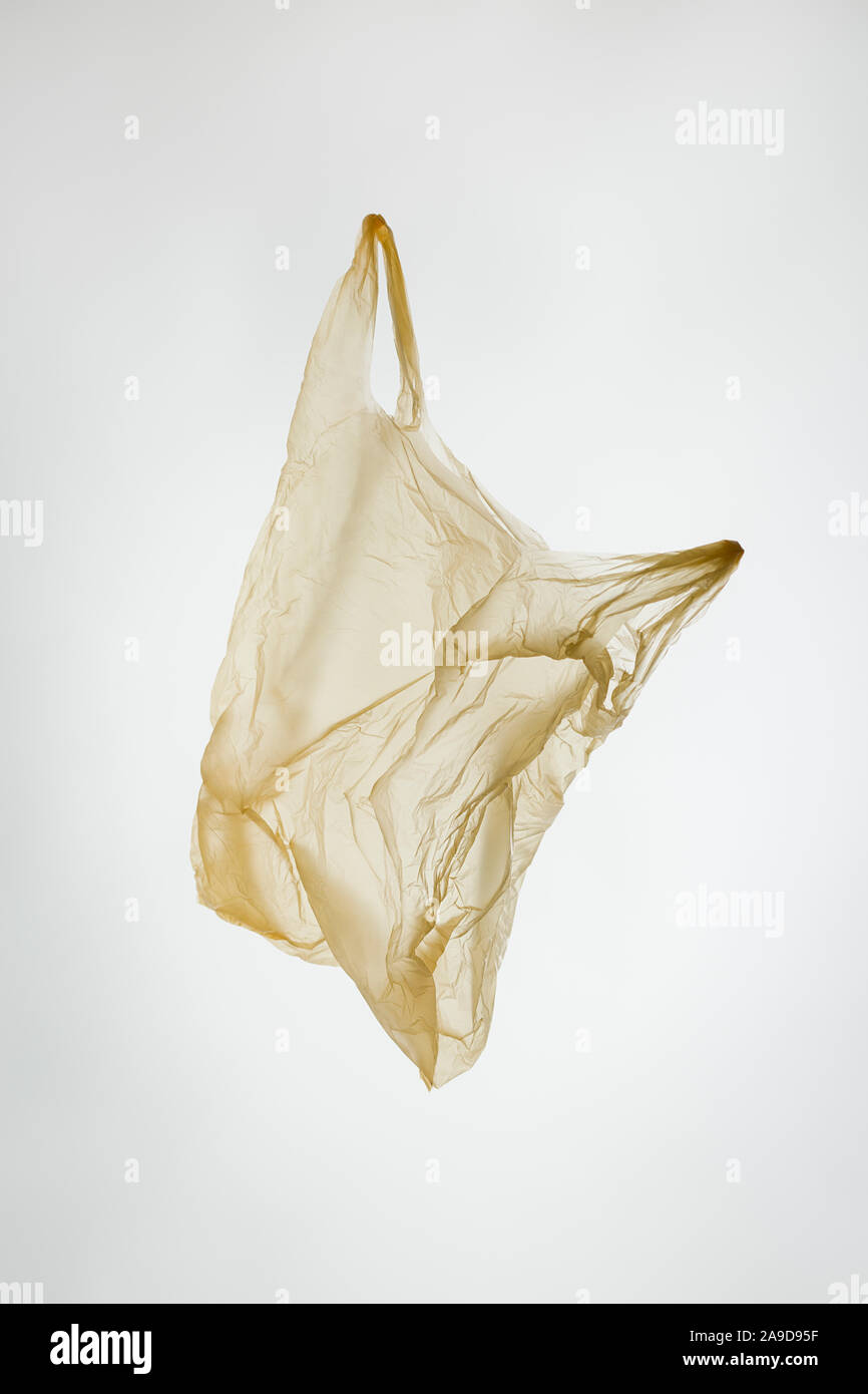 Plastic bag, empty, falling Stock Photo Alamy