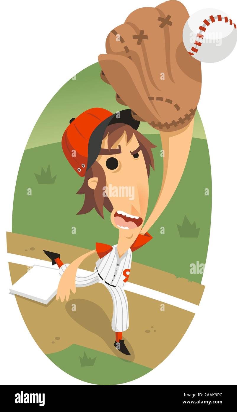 Baseball Fly Ball catch vector illustrator Stock Vector Image & Art Alamy