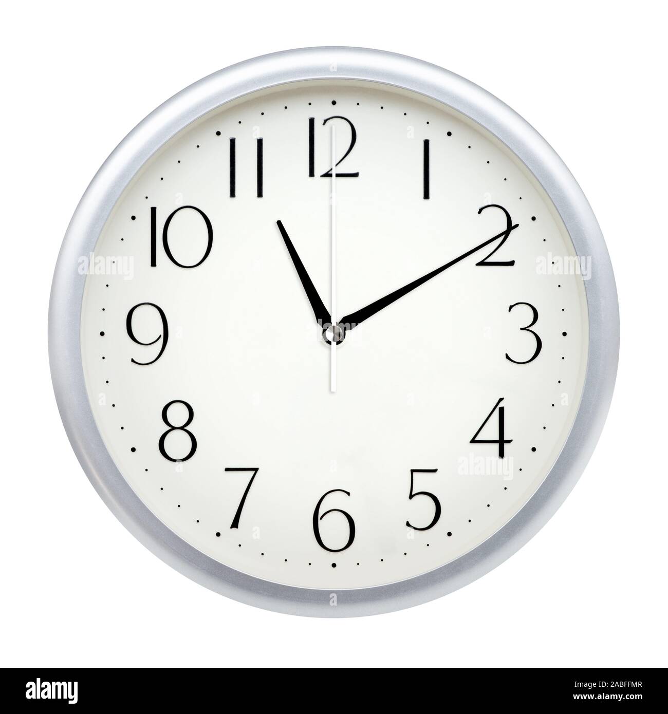 Analog wall clock isolated on white background Stock Photo Alamy
