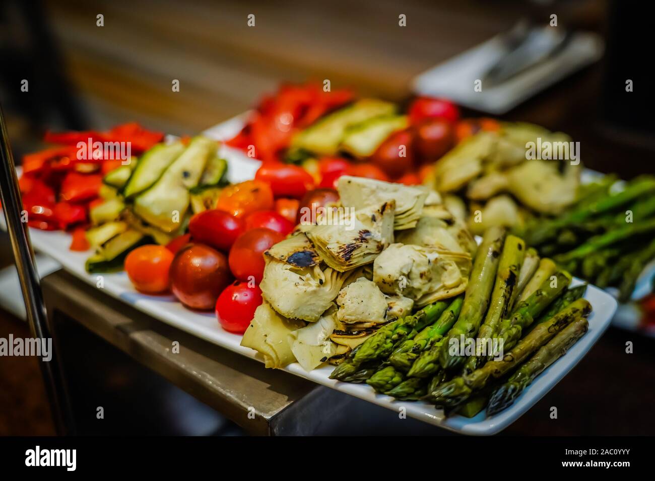 grilled vegetable platter appetizer Stock Photo Alamy