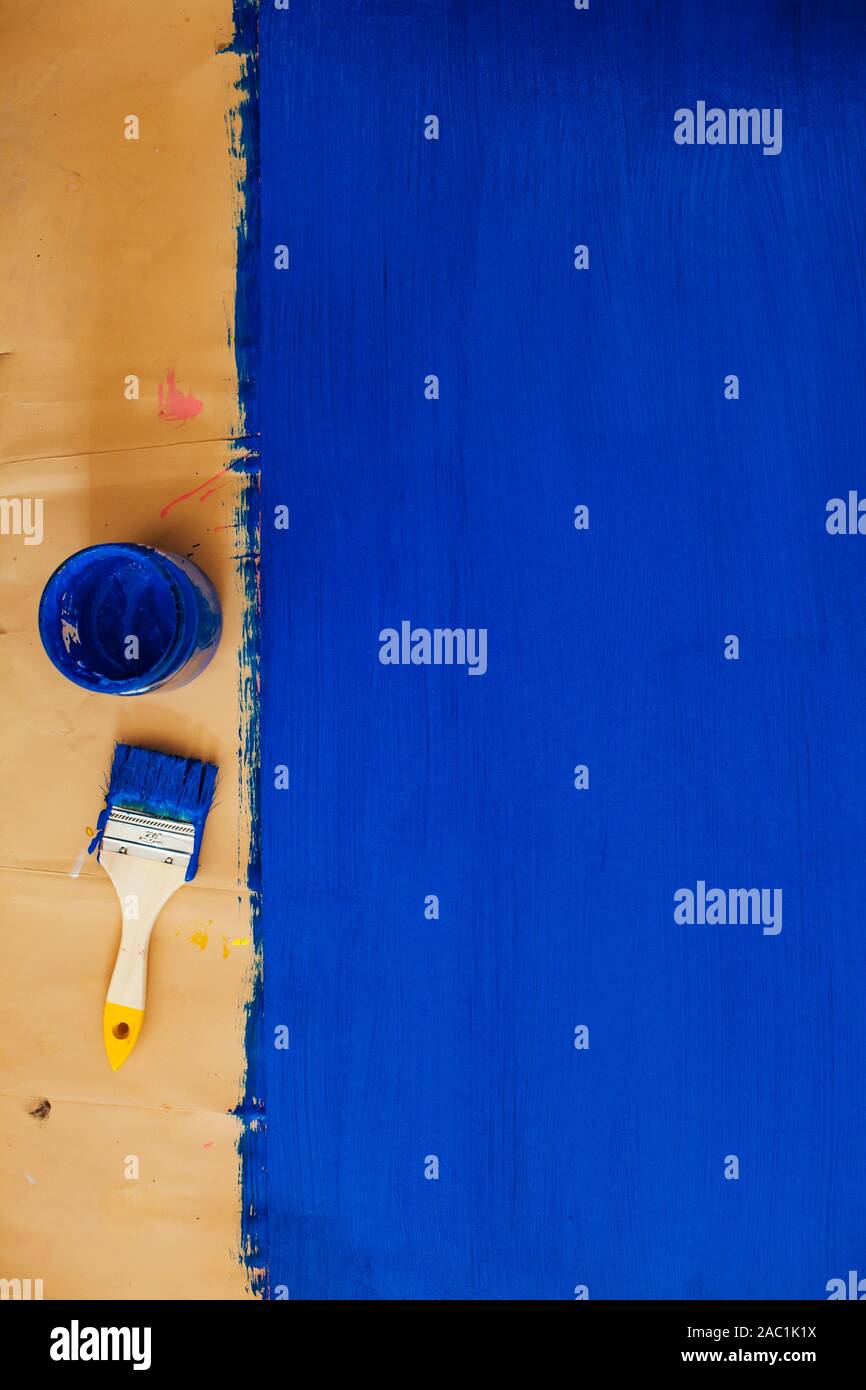 Blue painted wall paint structure as background Stock Photo Alamy