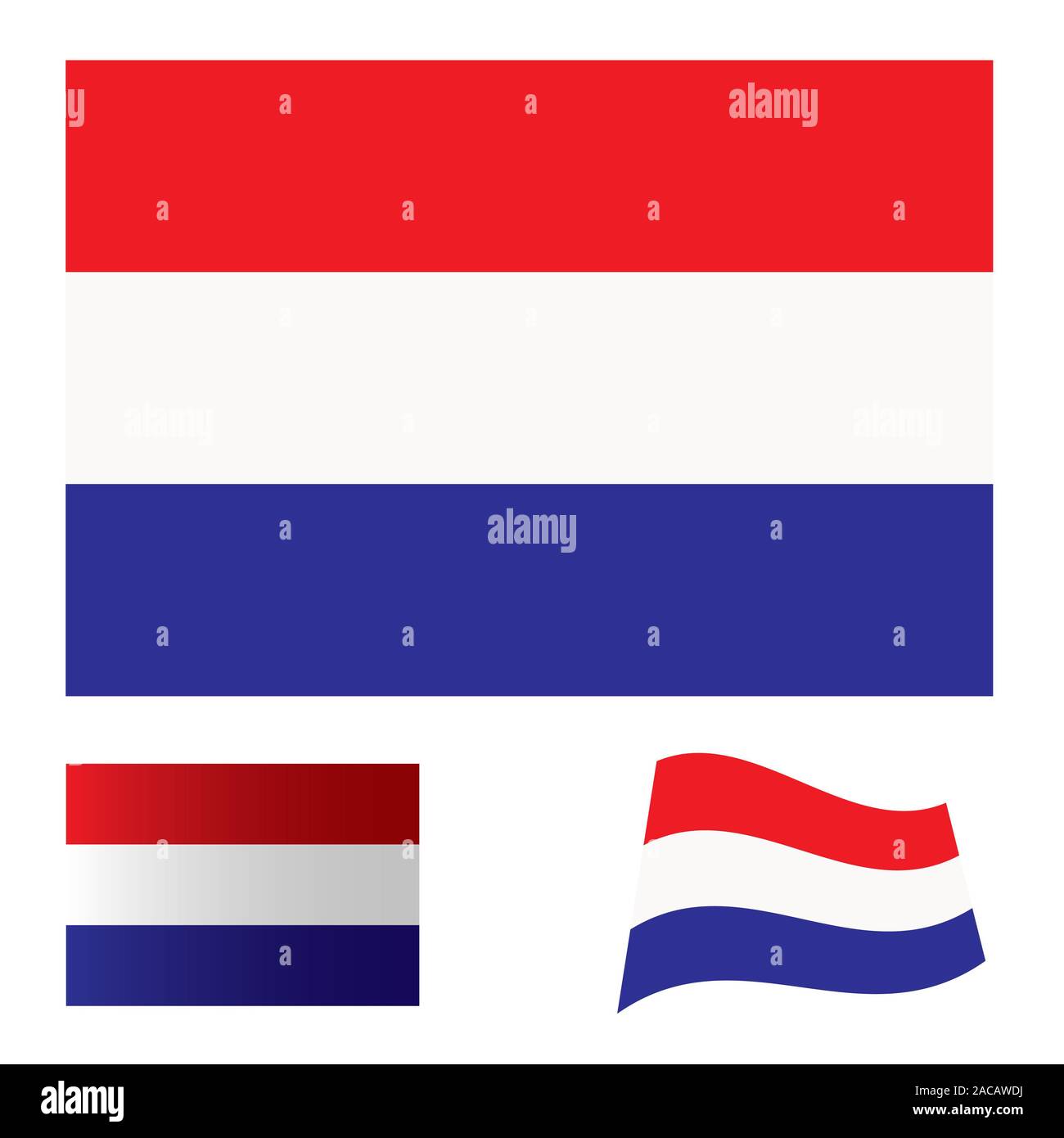 Netherlands flag set Stock Photo Alamy