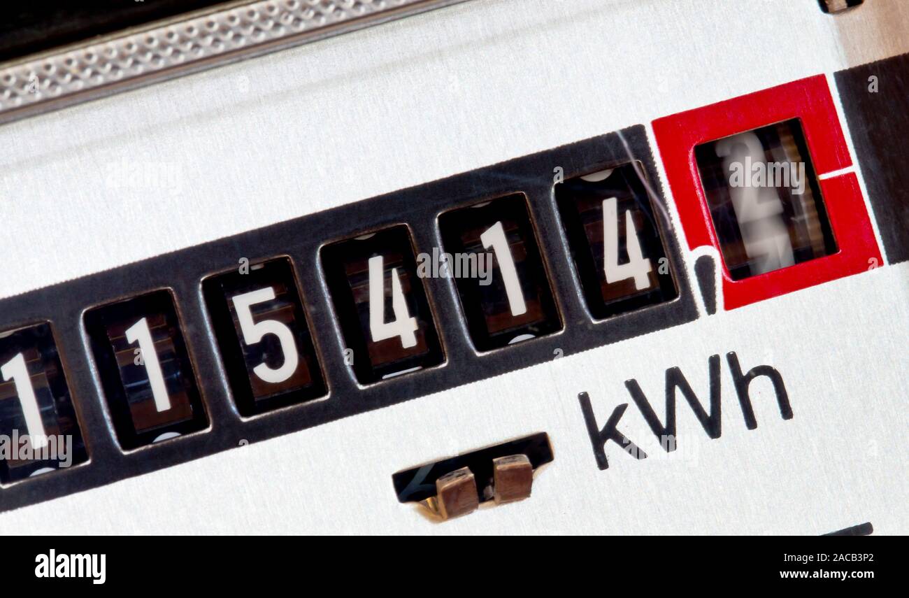 Household electricity meter Stock Photo Alamy