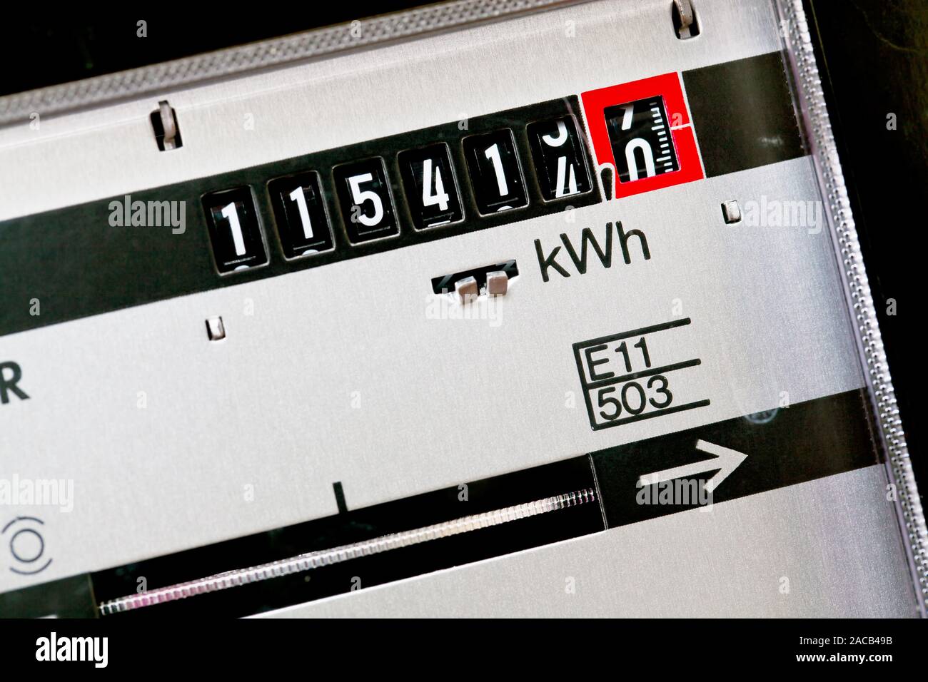 Household electricity meter Stock Photo Alamy