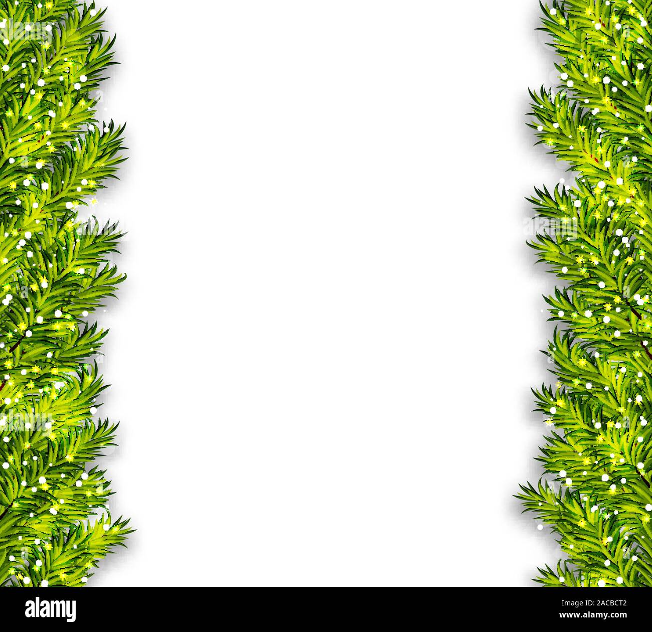 Christmas tree branches border vector hires stock photography and