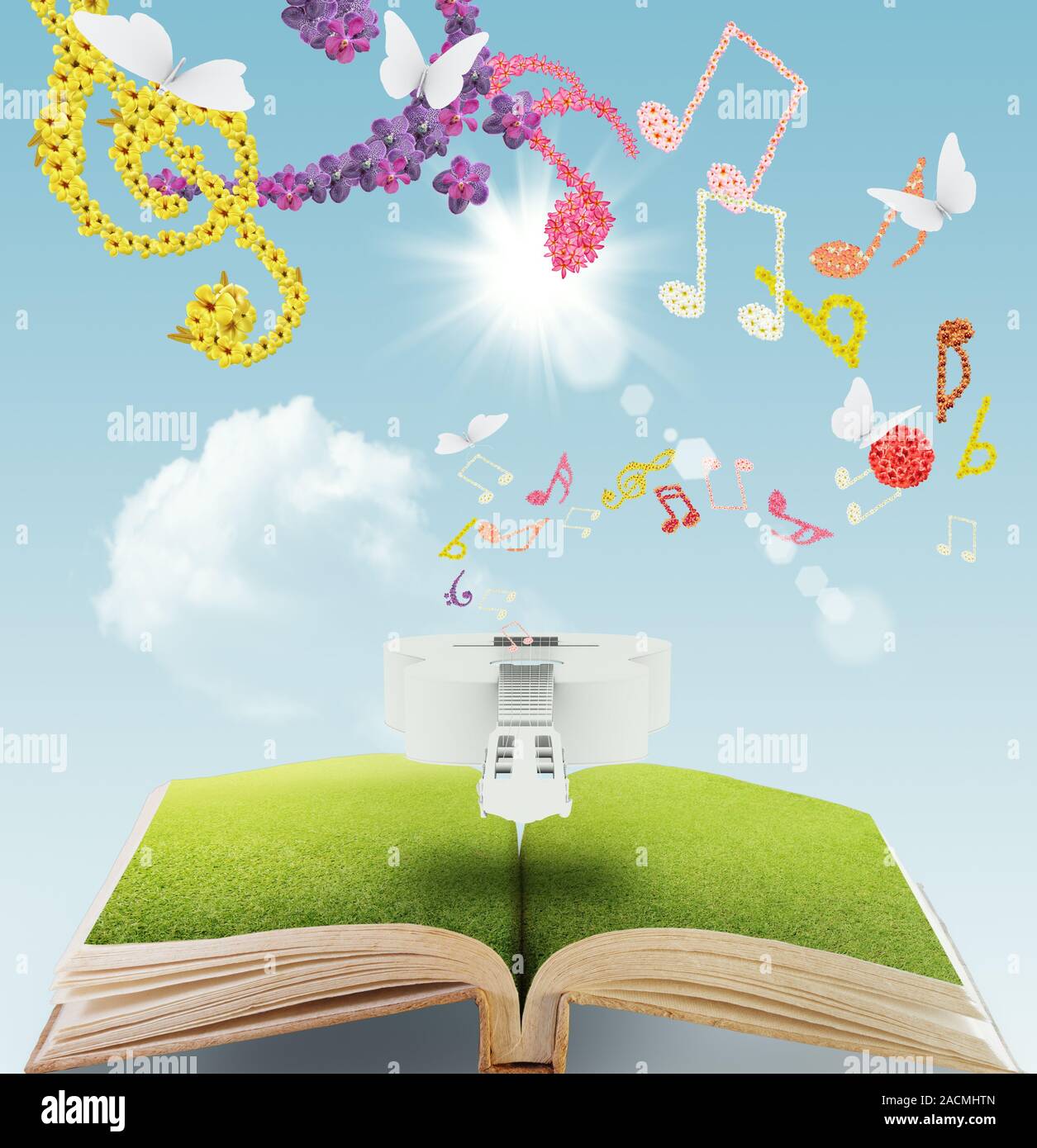 open book music Stock Photo Alamy