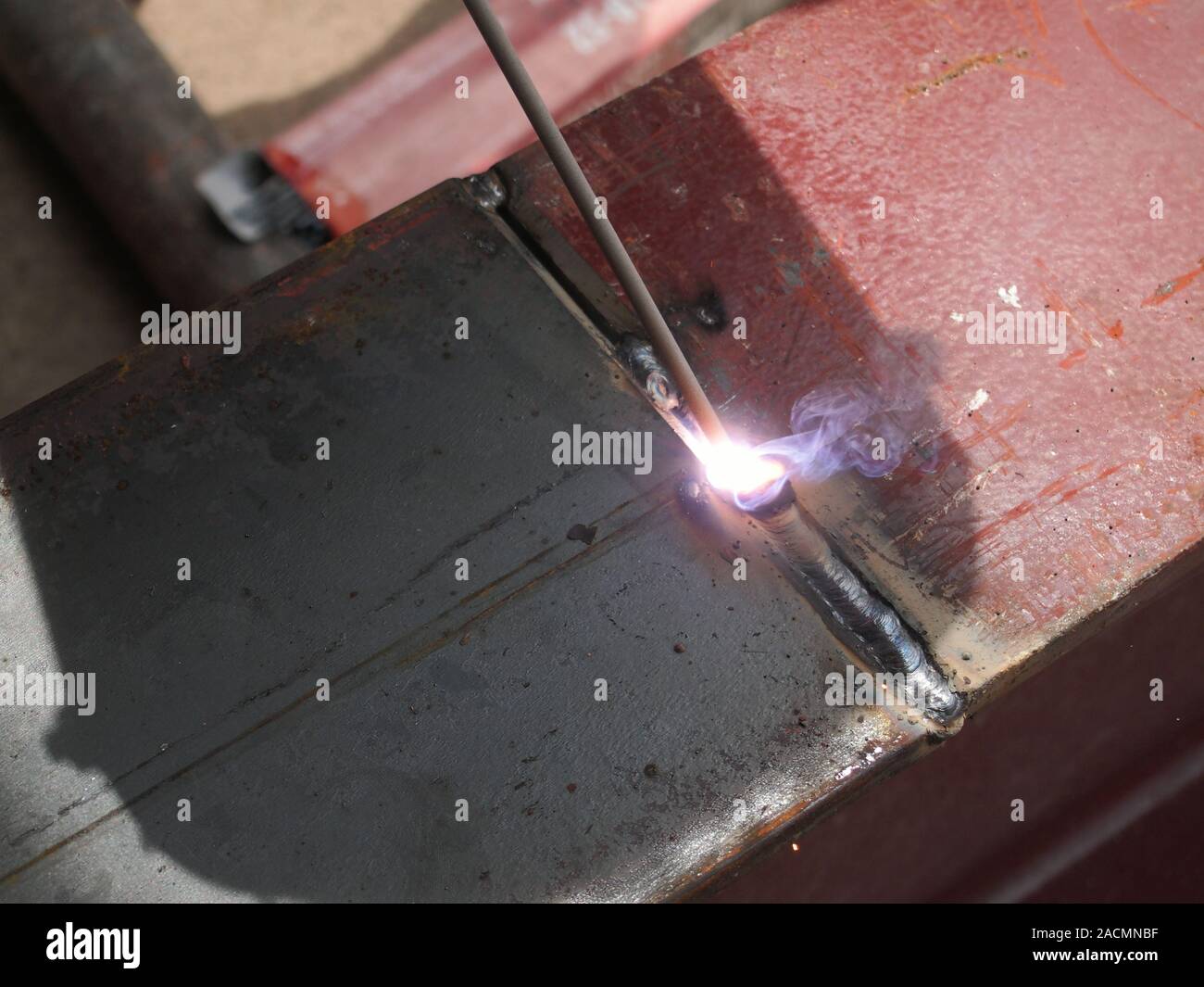 welding with migmag method Stock Photo Alamy