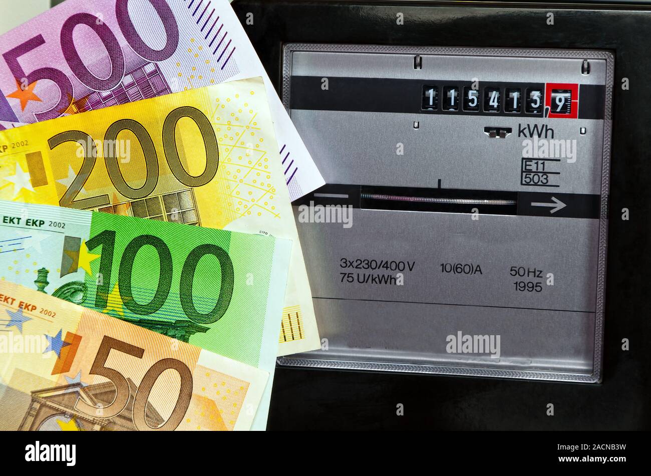 Household electricity meter Stock Photo Alamy