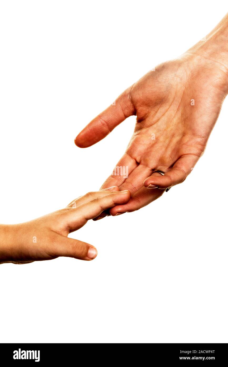 Small and big hand Stock Photo Alamy