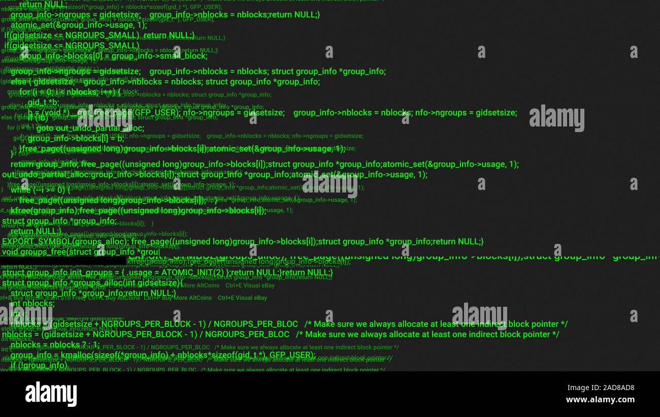 Green screen coding hacker concept animation with glitch. Programming
