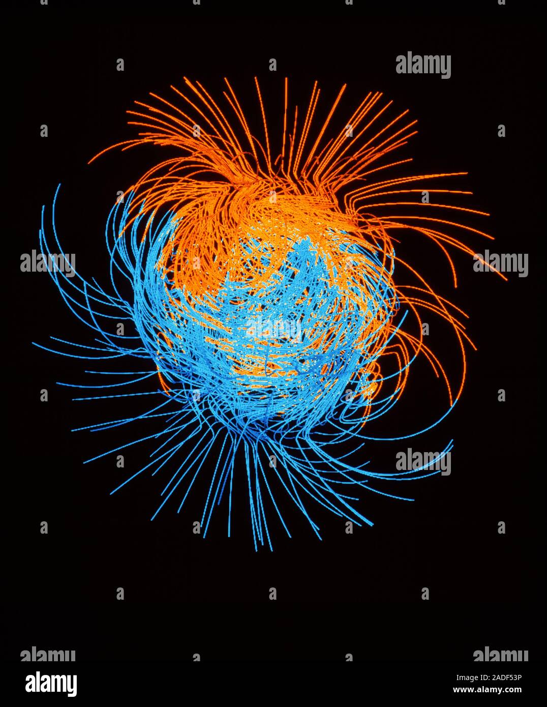 Model of field reversal. First of three frames showing the