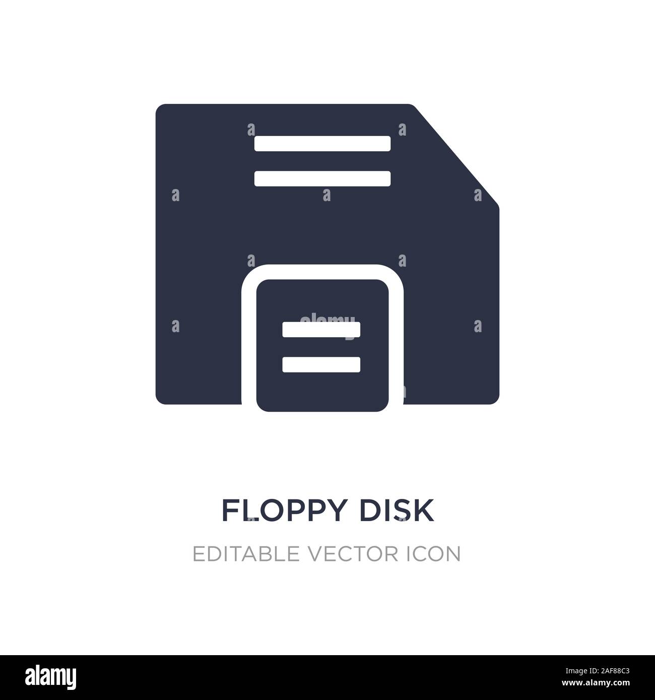 floppy disk save button icon on white background. Simple element