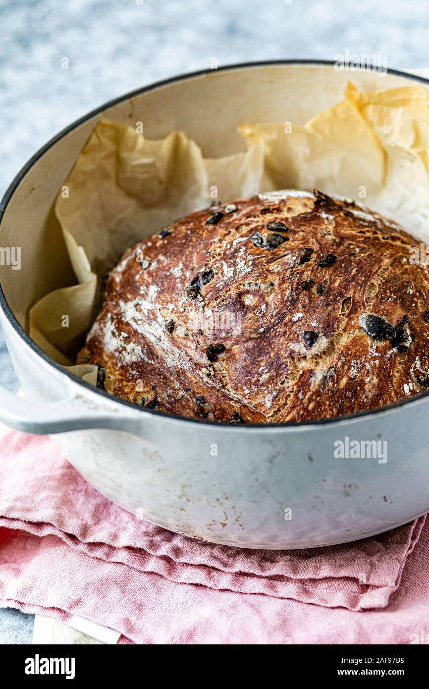 Kalamata Olive Bread Stock Photo Alamy