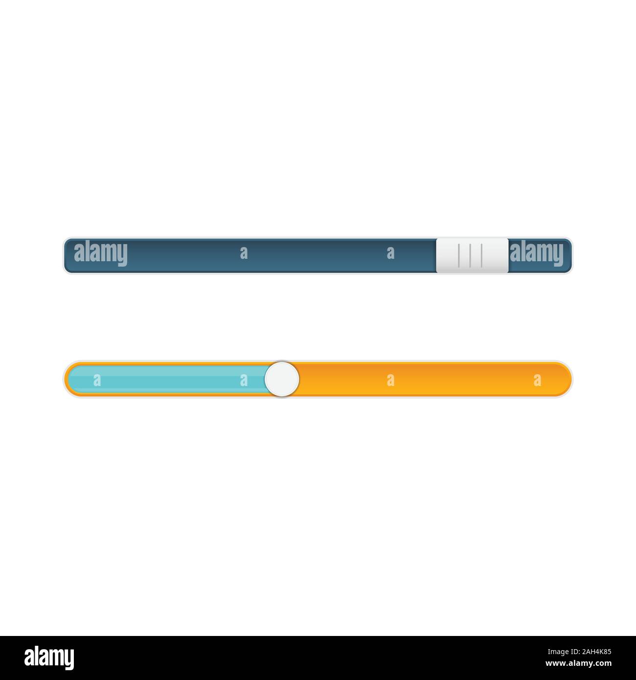 UI slider button set vector image design.  and ui application slider