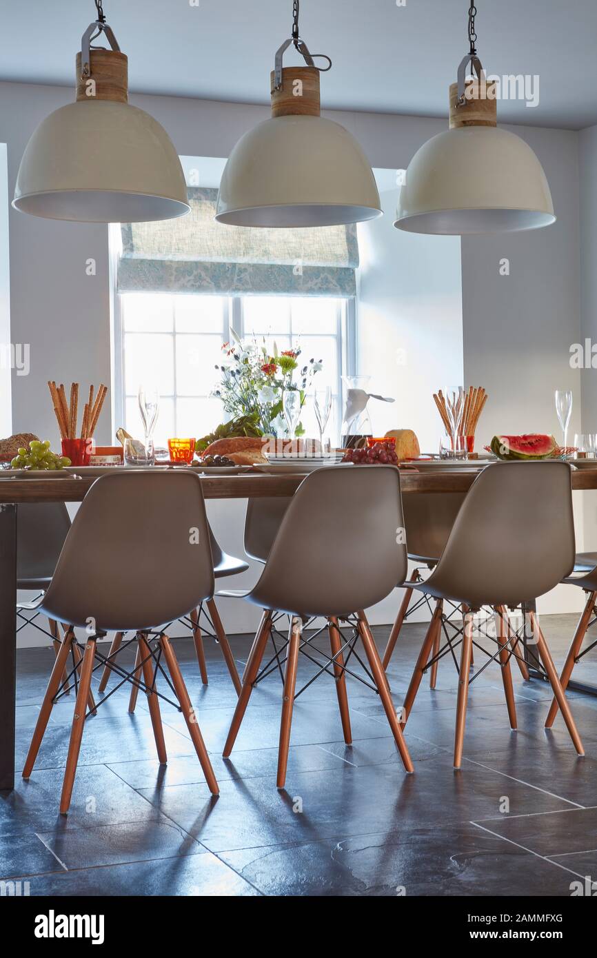 dining table and chairs Stock Photo Alamy