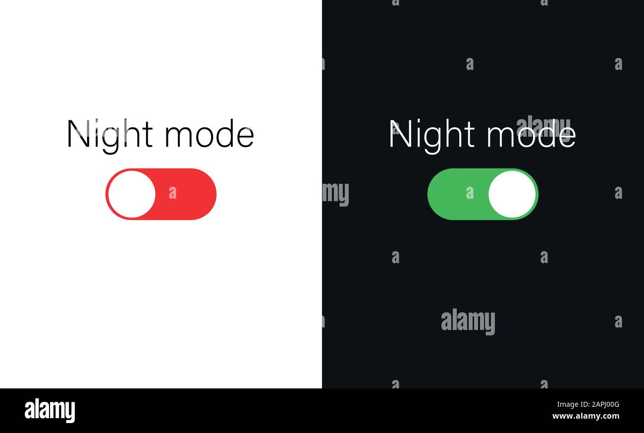 Vector On and Off Switch. Dark and Light Mode Switcher for Phone
