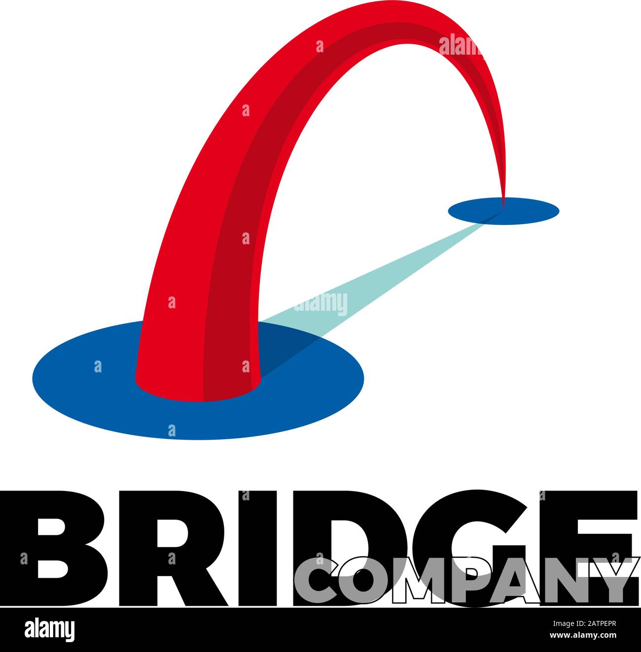 abstract bridge, connection concept. Vector illustration Stock Vector