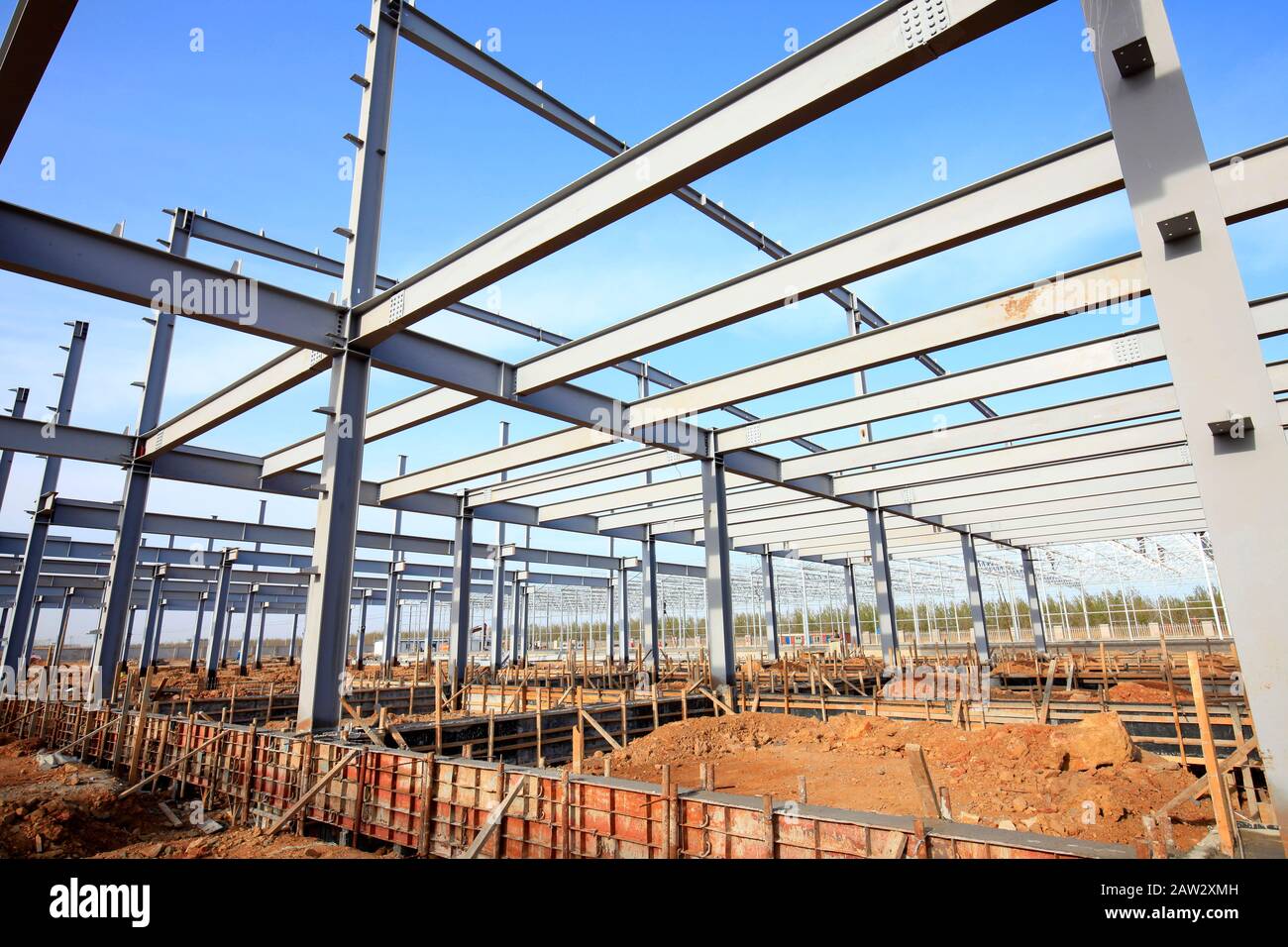 Steel frame structure Stock Photo Alamy