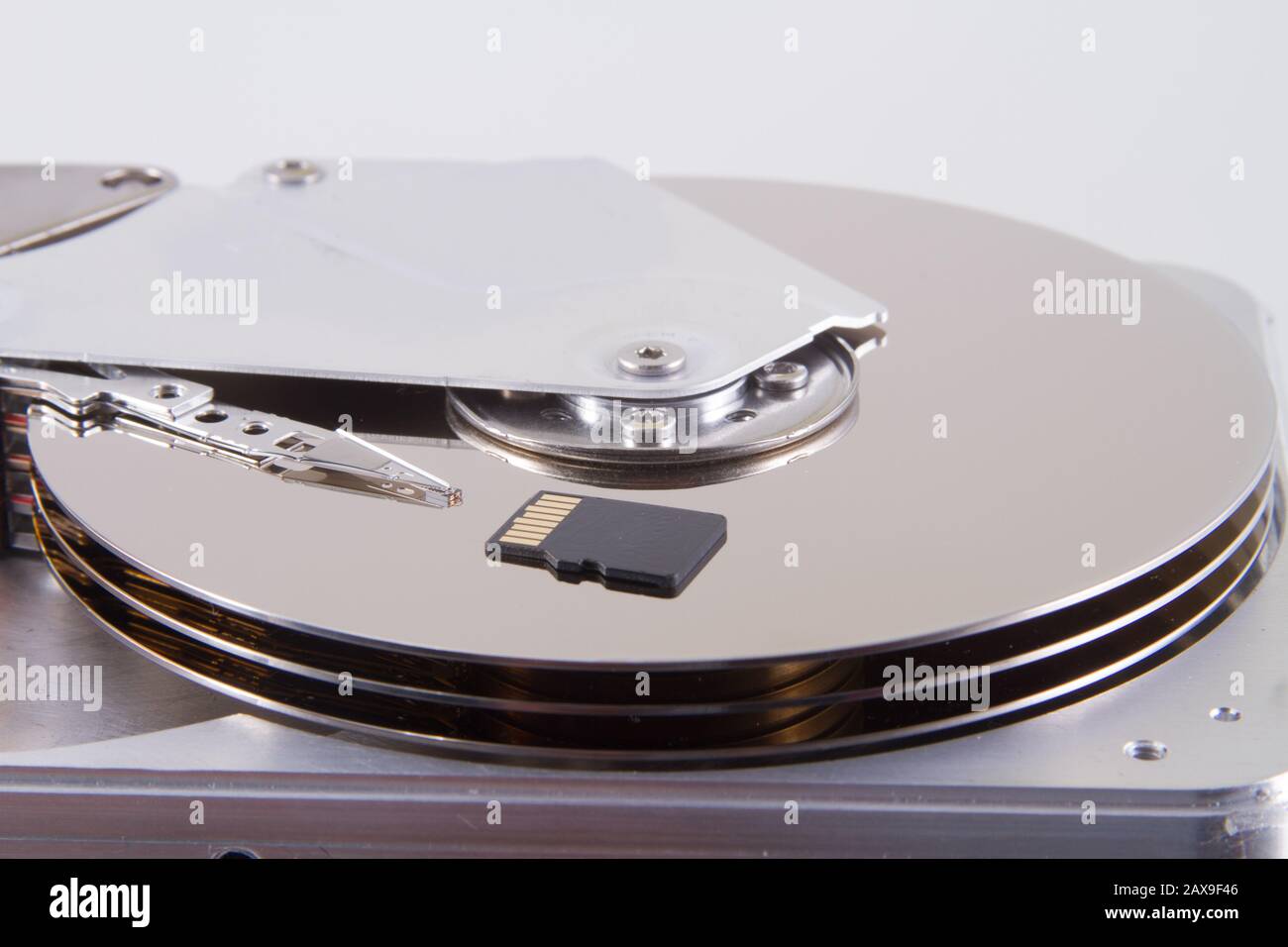 old computer hard drive, very old technology Stock Photo Alamy