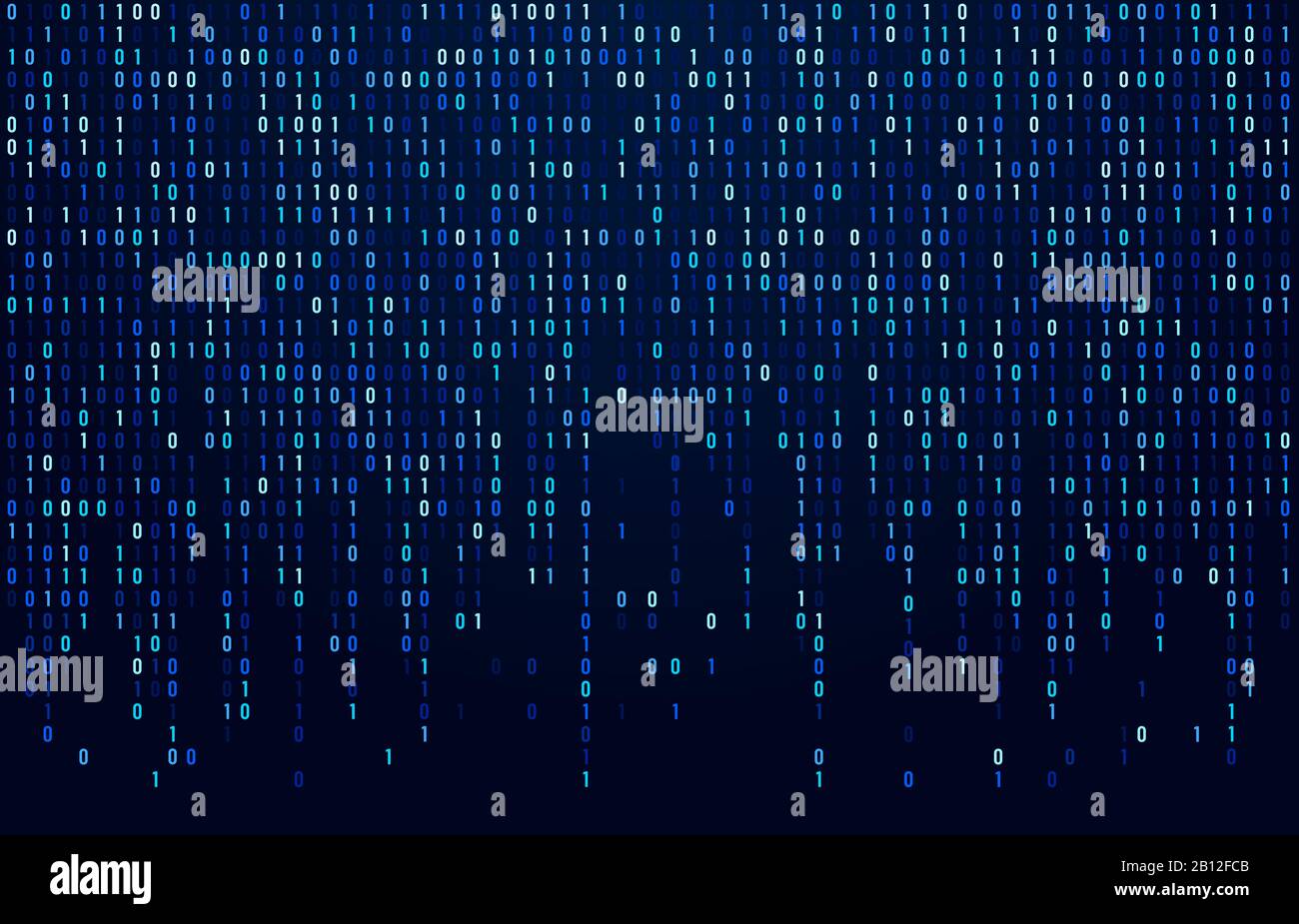 Binary code stream. Digital data codes, hacker coding and crypto matrix numbers flow. Digitally