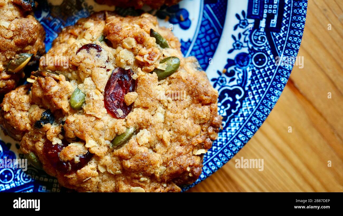 Homemade oat biscuits Stock Photo Alamy