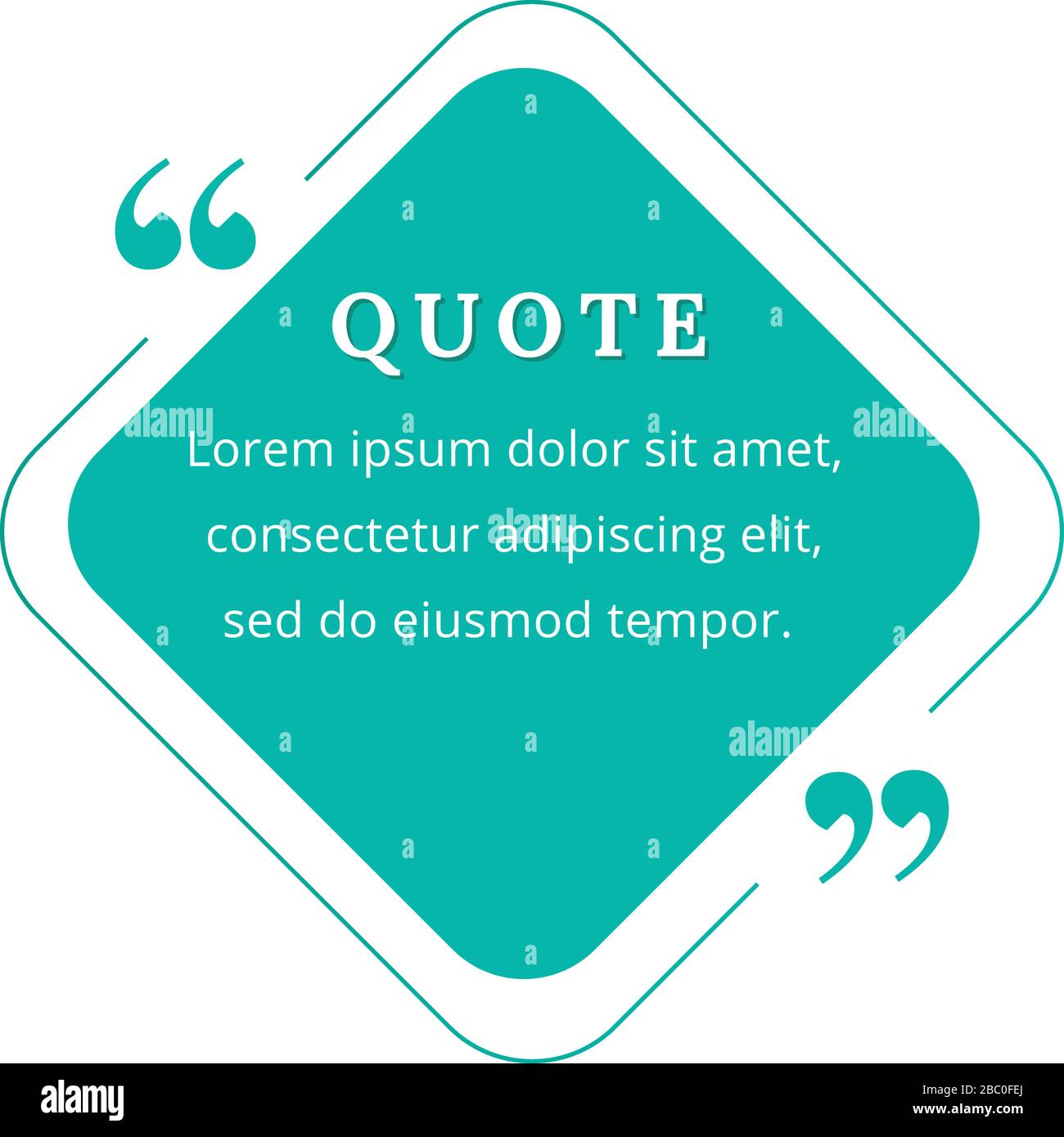 Quote blank frame vector template Stock Vector Image & Art Alamy