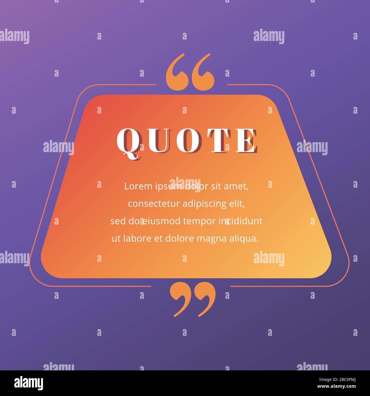 Quote blank frame vector template Stock Vector Image & Art Alamy