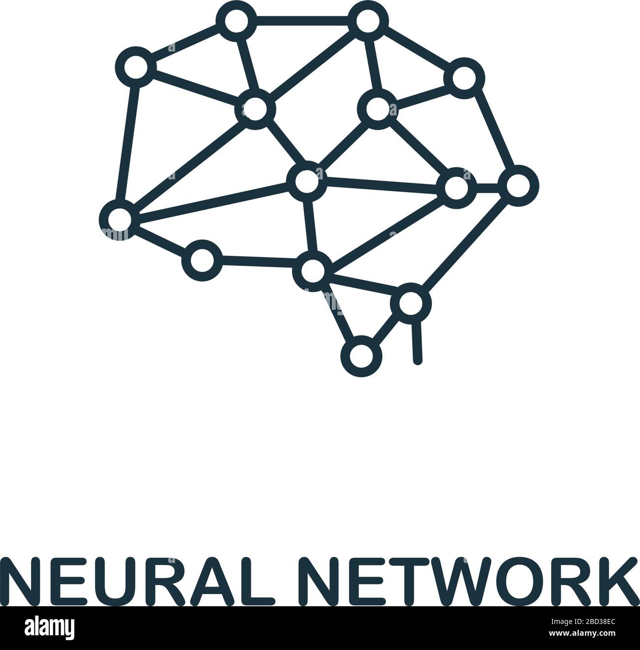 Neural Network icon from machine learning collection. Simple line