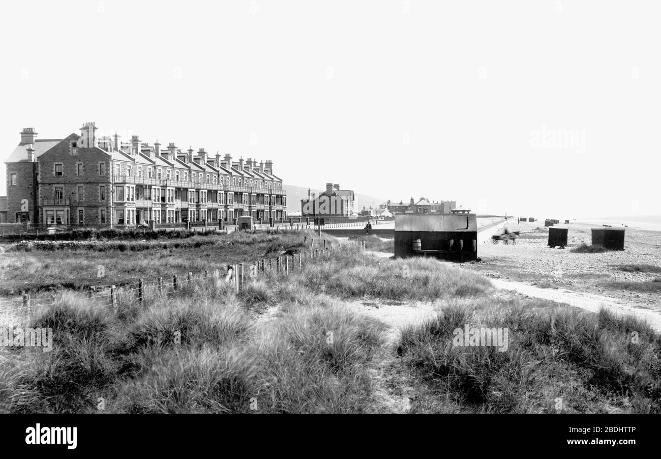 Tywyn, view from Marine Parade 1908 Stock Photo Alamy