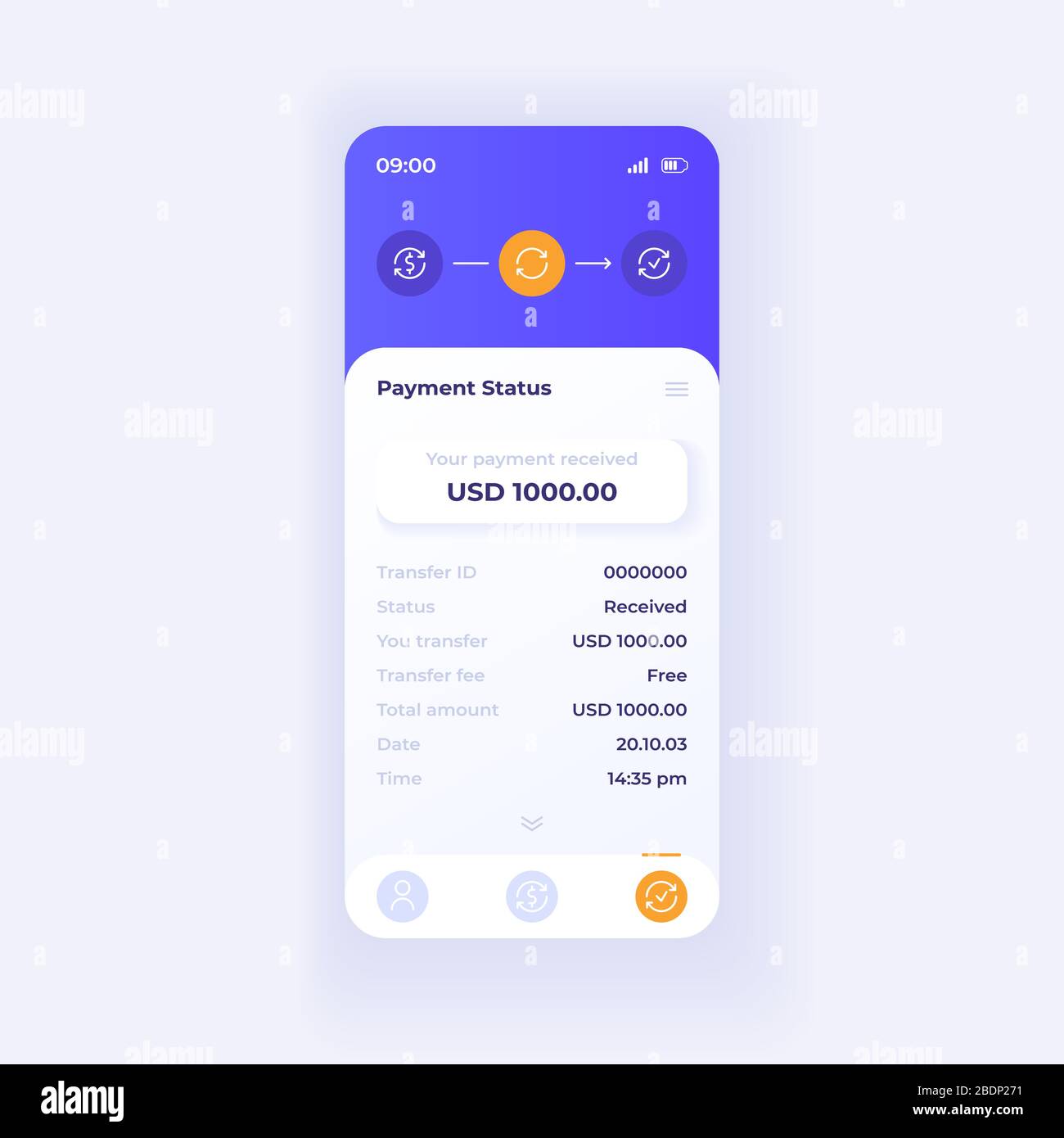 wallet application smartphone interface vector template