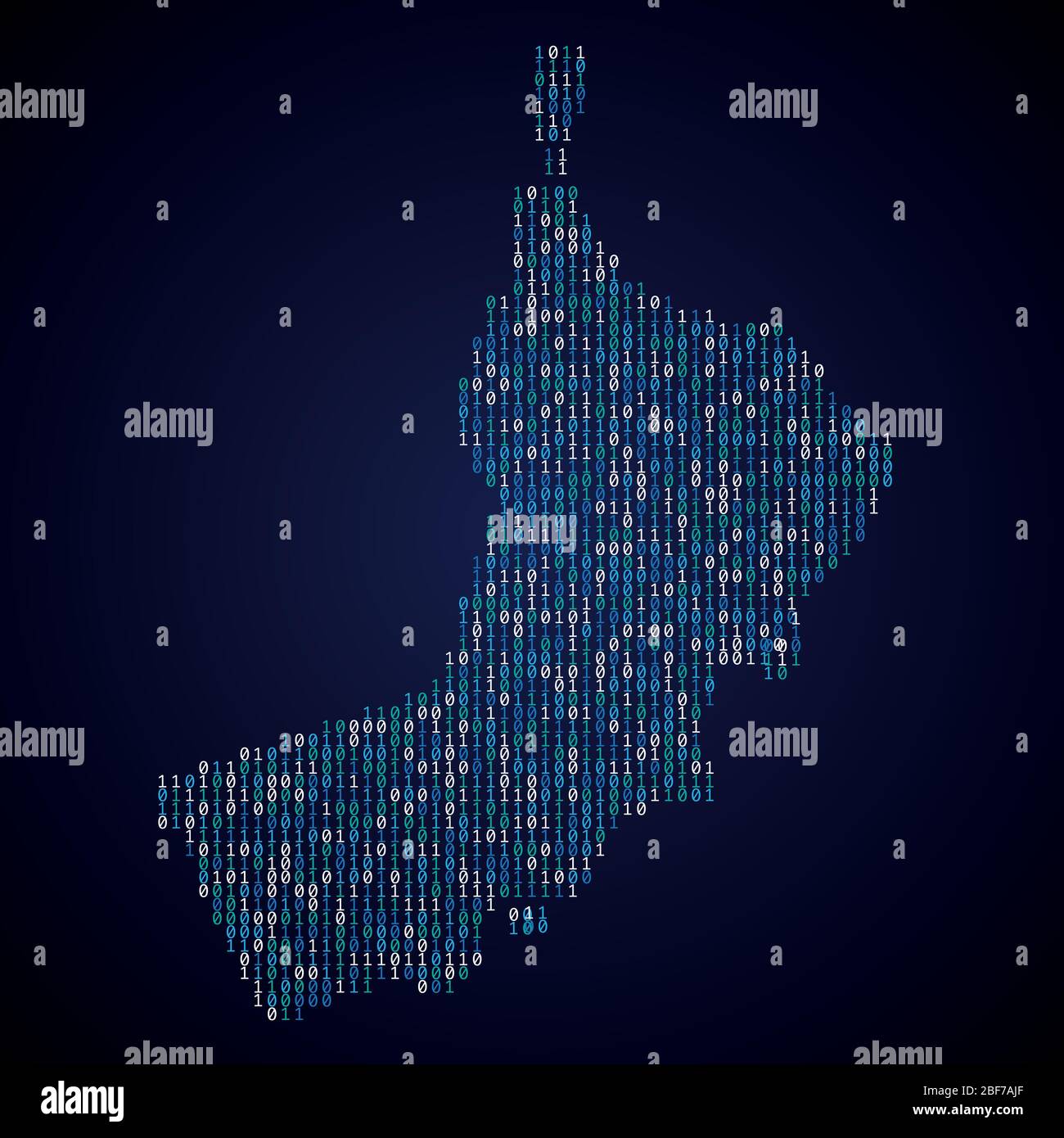 Oman country map made from digital binary code Stock Vector Image & Art Alamy
